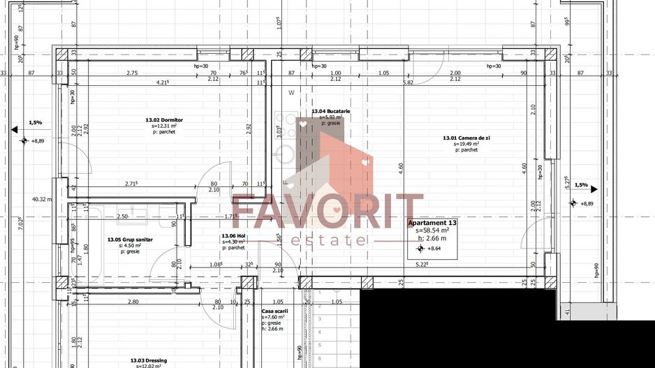 Terasa 40 mp. Zona Buziasului. Finisaje la alegere - Schiță 20