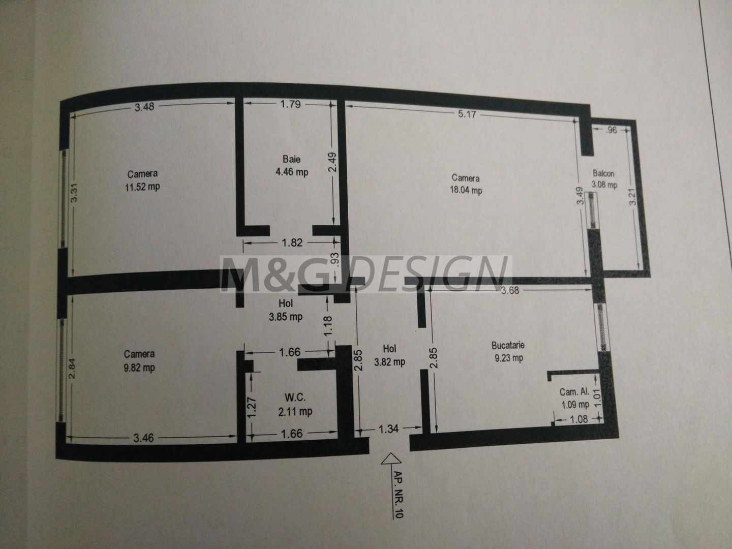 3 camere decomandat,Aradului-centrala proprie - Poză 13