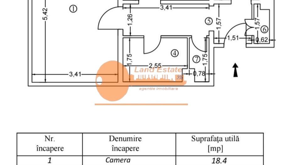 Apartament 2 camere | Gorjului |  55 mp | 5 min metrou - Schiță 8