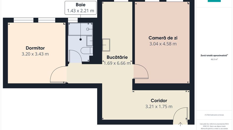 Apartament 2 camere Alfa în bloc nou - Poză 2