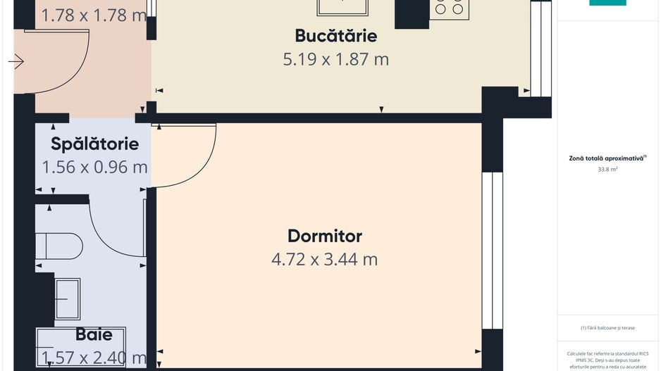 Garsoniera spațioasă, mobilată, Nufărul – Oradea - Poză 8