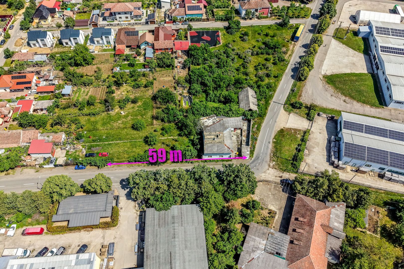 Teren de 1261 mp pe colt, in Aradul Nou, cu front de 60 m + 23 m - Poză 1