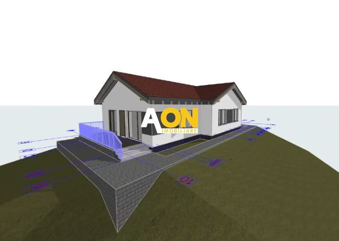 Casa la gri ( semifinisata ), 4 camere, 668 mp teren, com. Ciugud - Schiță 2