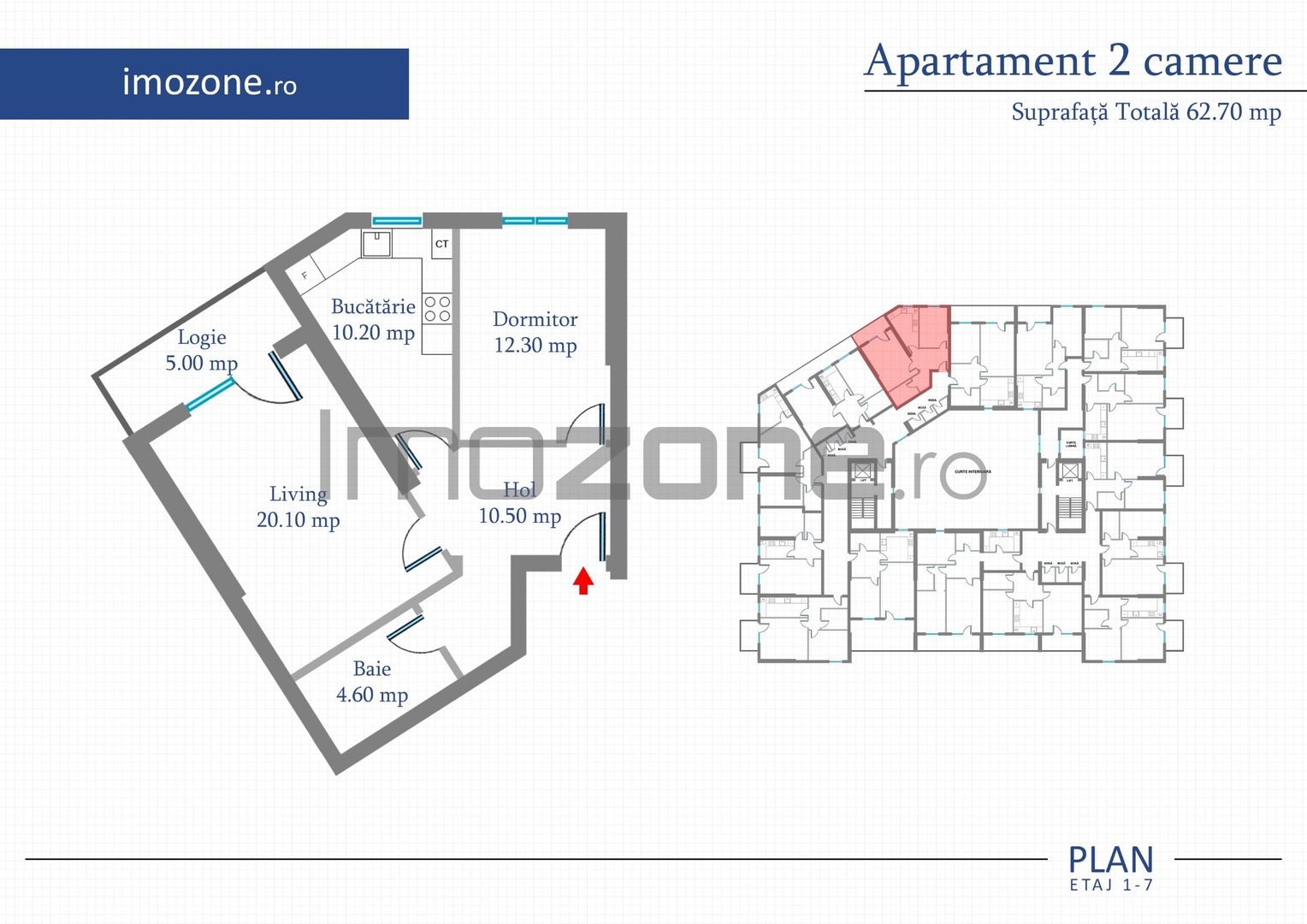 Apartament 2 Camere | 65 mp | Bloc Nou | Metrou Pacii / Preciziei | Militari - Poză 2