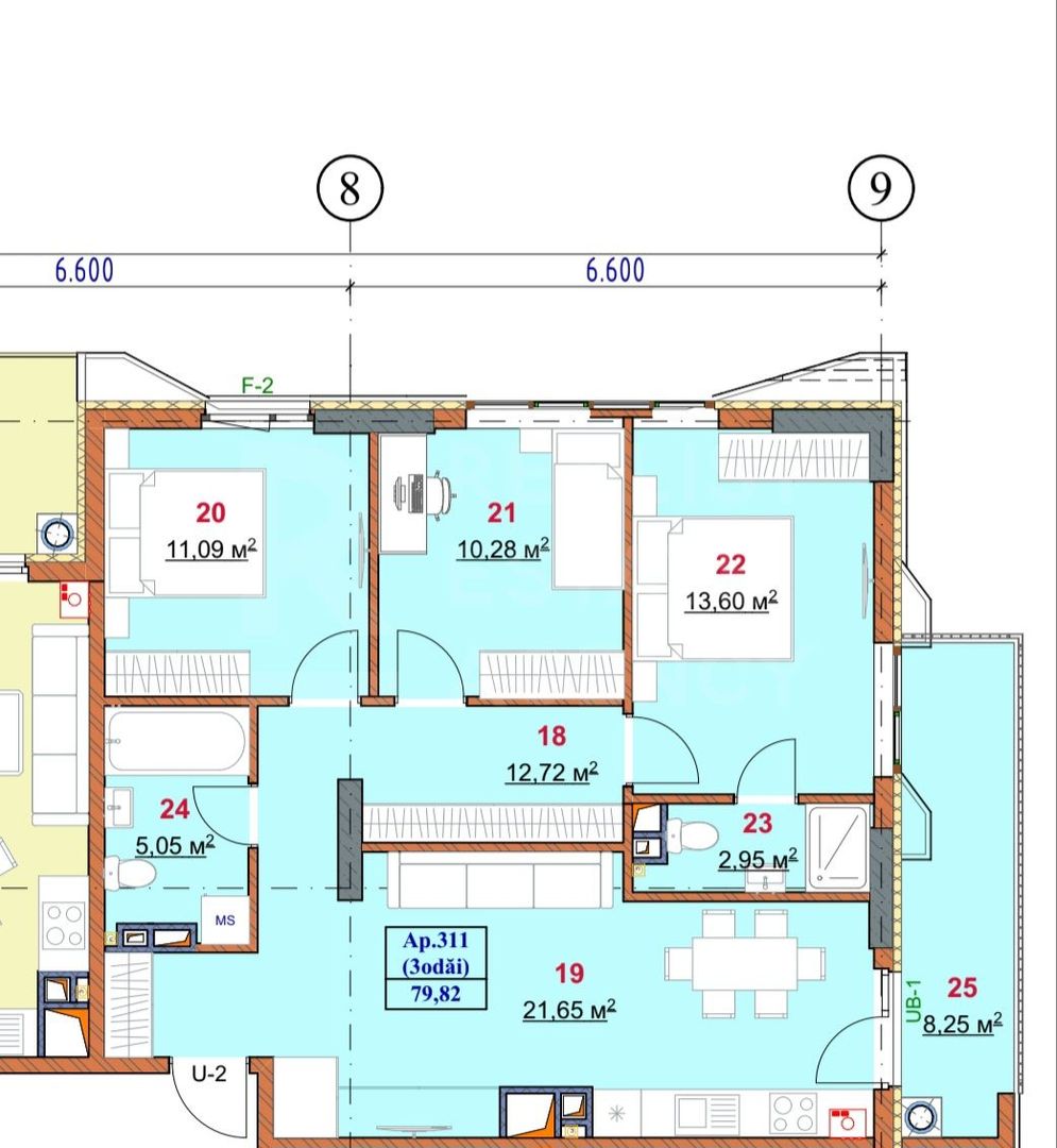 Vânzare, apartament, 3 camere, Bd.Europei, Botanica - Poză 5