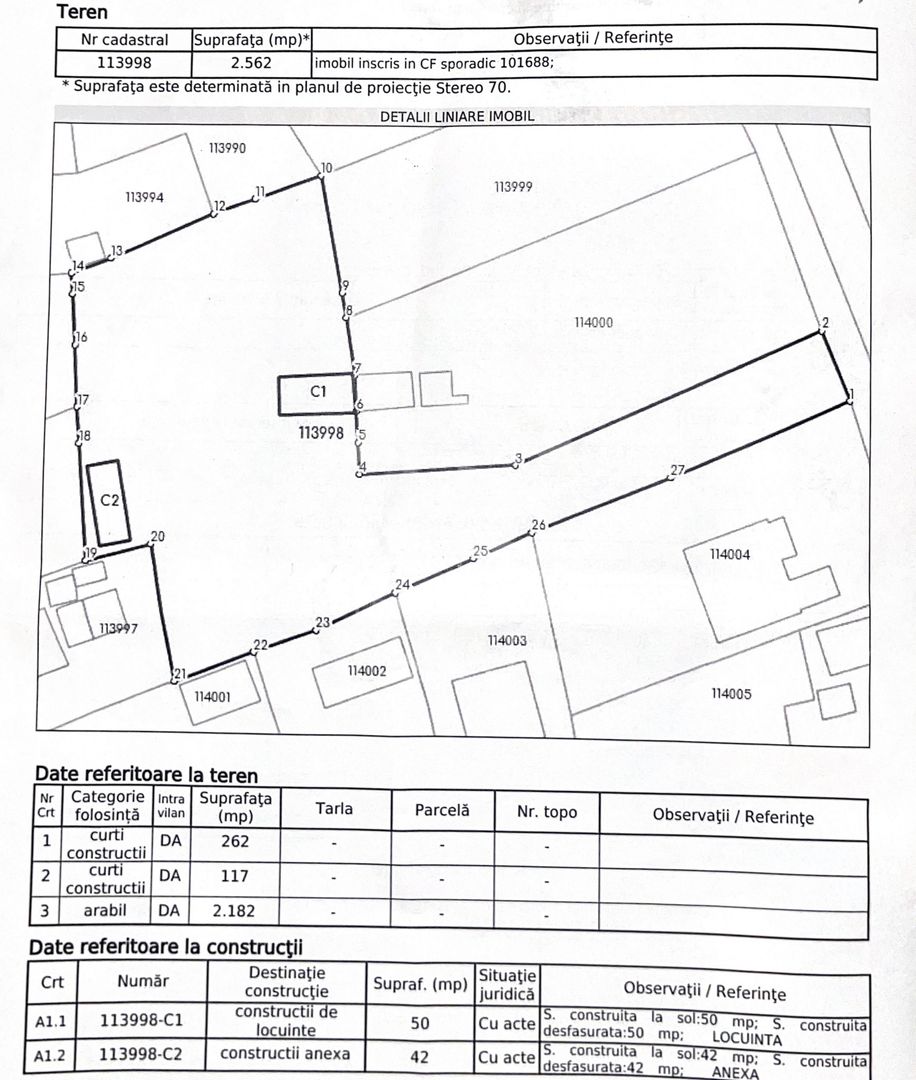 Teren intravilan 2562mp Loc 23 August | Ideal locuiță sau casă vacanță - Schiță 10