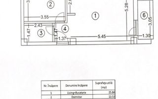 Apartament 2 camere NOU de vânzare Otopeni central ,45 mp, lângă DN1 - Schiță 7