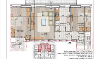 Apartament 3 camere Pallady | Pret Credit Ipotecar Avans 15% - Schiță 9