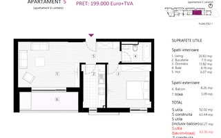 APARTAMENT 2 CAMERE | PROIECT NOU | PREMIUM | STEFAN CEL MARE - Poză 7