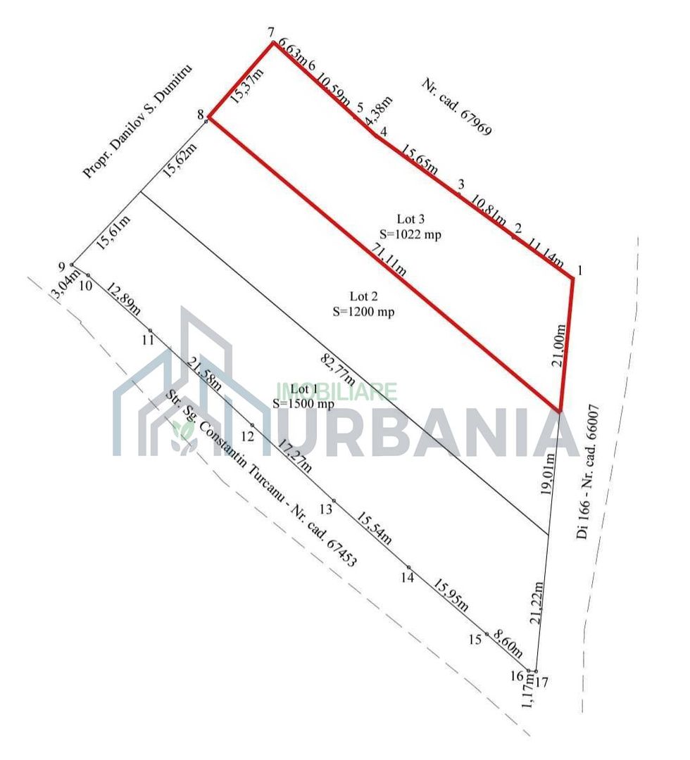 Teren de vânzare 1022 mp în Dorobanț, Iași – deschidere 21 m - Poză 6