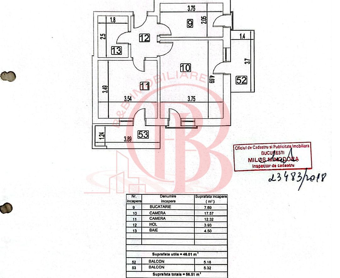 Apartament 2 camere cu parcare inclusa-Titan-Pallady-Mobilat - Schiță 10