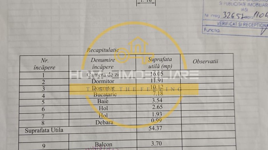 Apartament 3 camere 58mp in zona Tatarasi - Poză 15