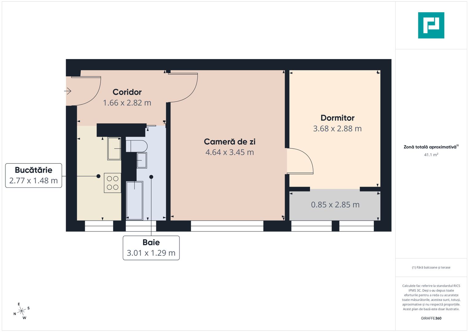 Apartament 2 camere luminos- Aleea Poiana Ruscai - Poză 6