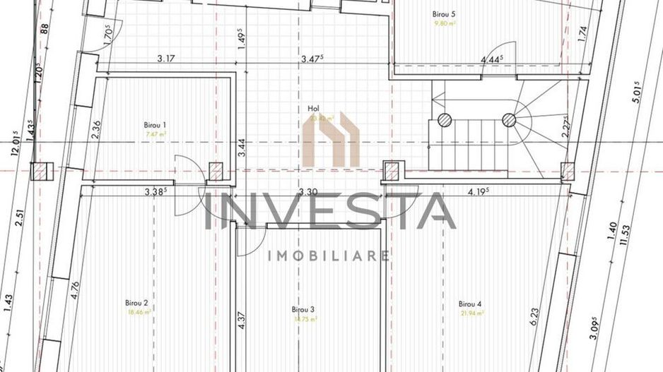 Cladire Individuala 311 mp |  Central | Ideal pentru Birouri, Clinica! - Schiță 6