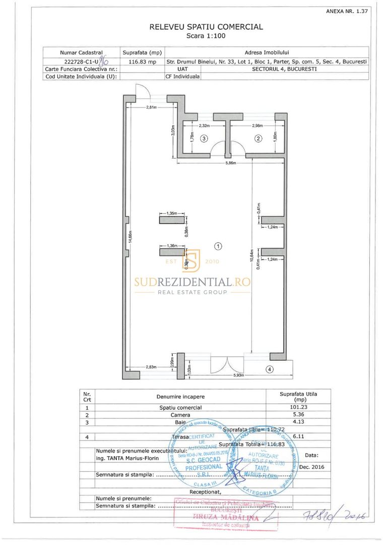 Spațiu comercial 117 mp | 6 parcări | Drumul Binelui - Schiță 17