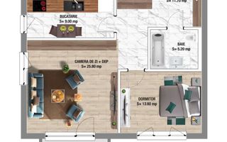 Vânzare, apartament, 2 camere + parcare înclusă în preț, Constanța - Poză 11