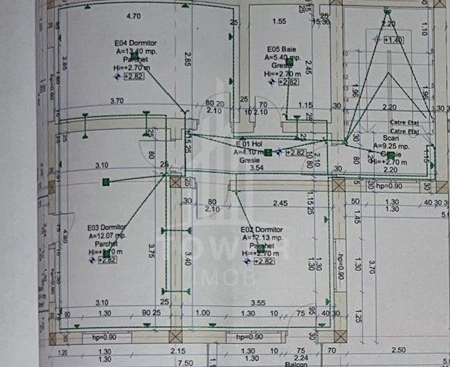 Casa cu 5 camere decomandate 2 bai 255 teren - Schiță 1