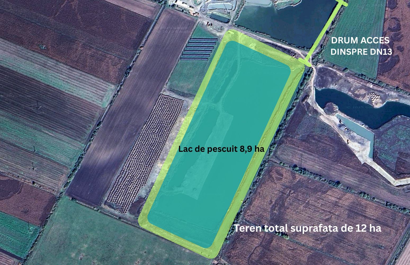 Lac de pescuit 9 ha, pe un teren intravilan de 12 ha, langa Brasov, COMISION 0% - Poză 2