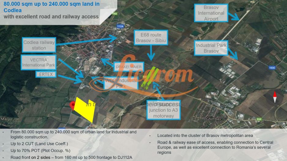 Codlea teren constructii industriale sau logistice 8 ha pana la 24 Ha - Poză 8