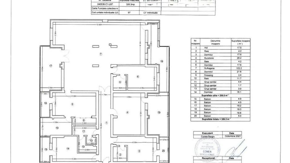 PENTHOUSE PANORAMIC – Etaj 9 | 4 Dormitoare | 5 Băi | Living 103 mp - Poză 9