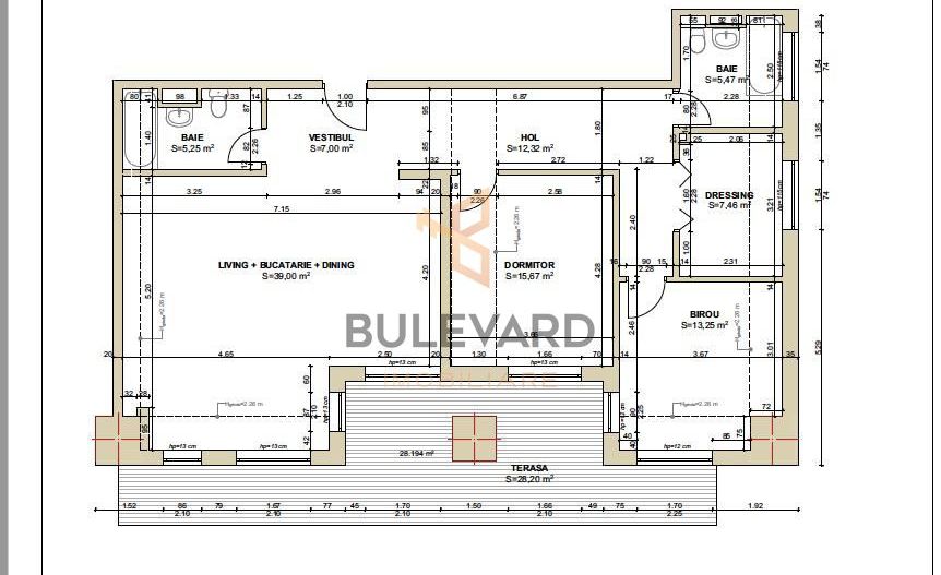 Apartament cu 3 camere, 105 mp, zona Iulius Mall! - Schiță 12