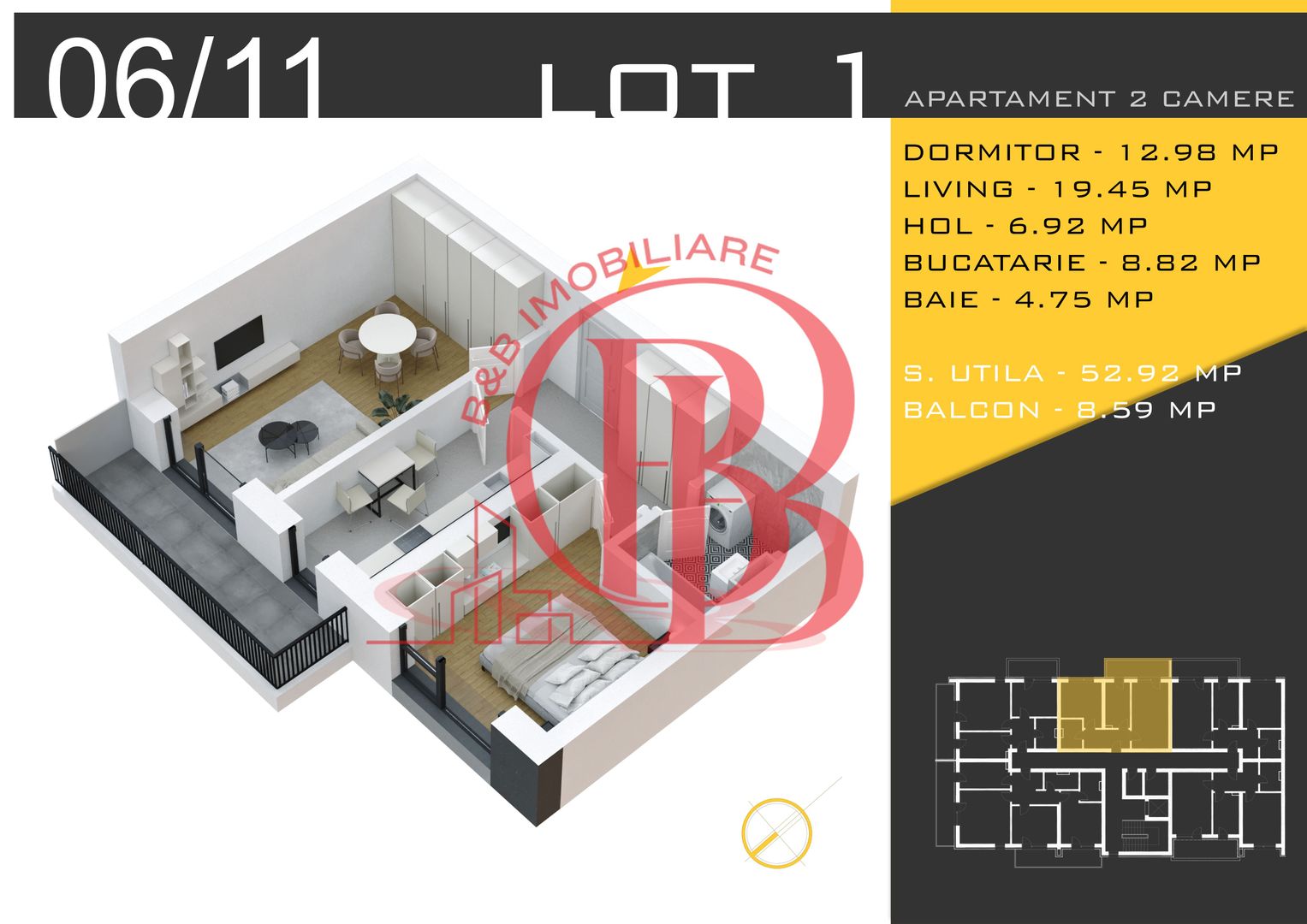 2 camere Titan Pallady  Metrou Nicolae Teclu - Schiță 2