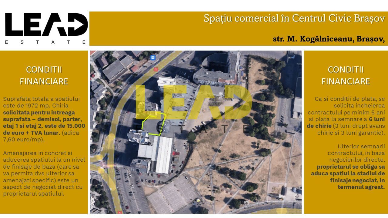 Spatiu comercial de inchiriat, 1974 mp utili, Centrul Civic Brasov! - Poză 8