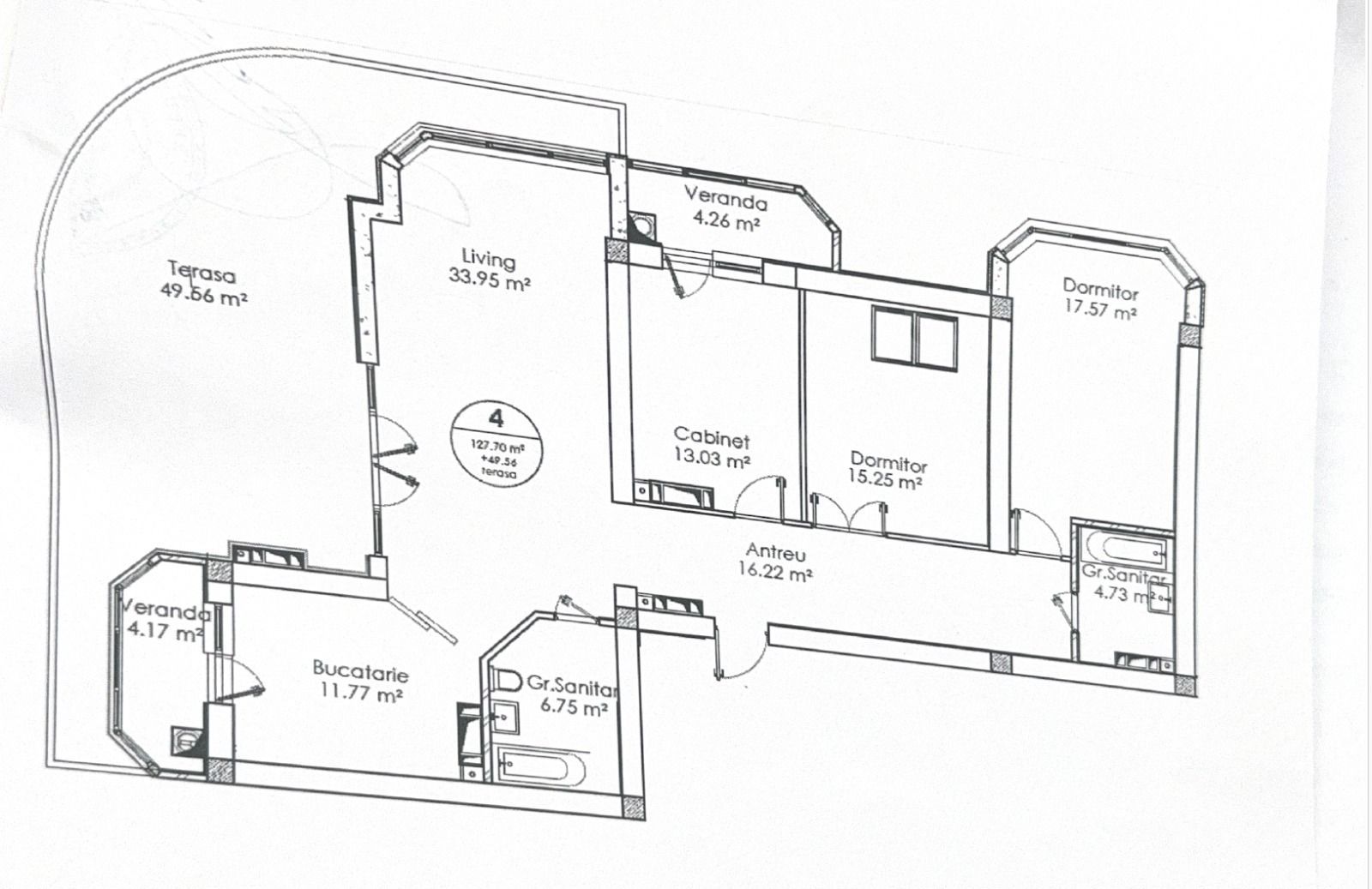 Vânzare, penthouse, 4 camere, strada Alba Iulia, Buiucani. - Schiță 32