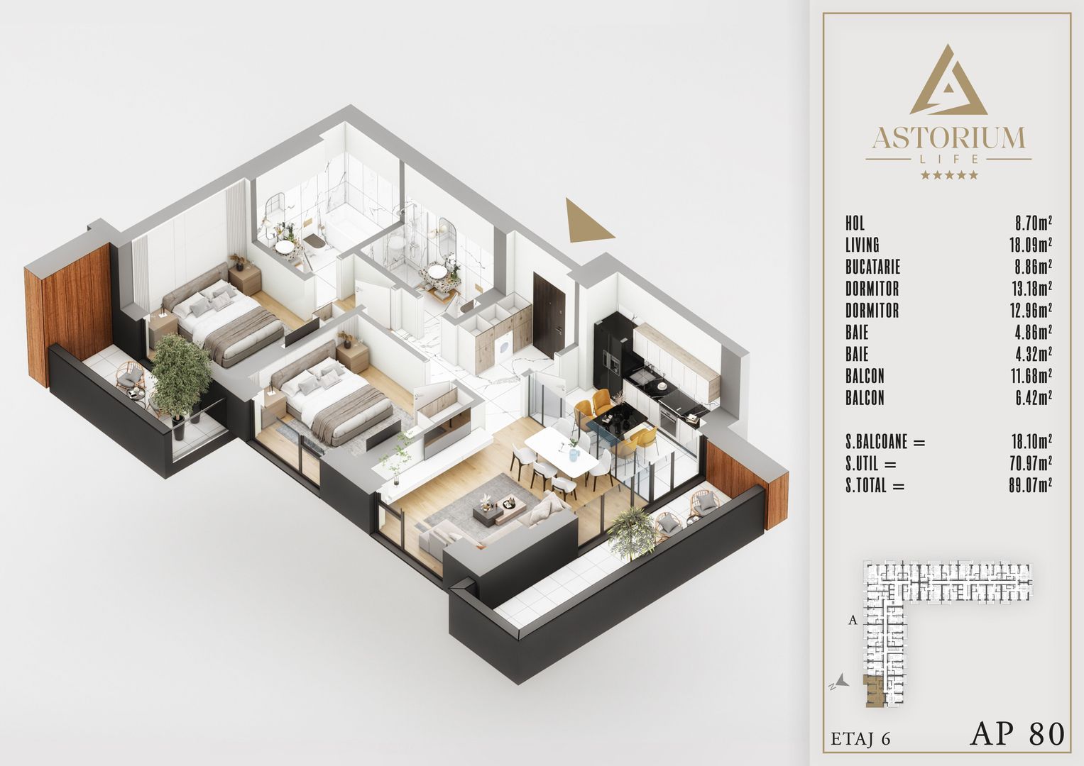 Titan Astorium 3 camere predare2025 calitate Premium DESIGNER INCLUS - Poză 8