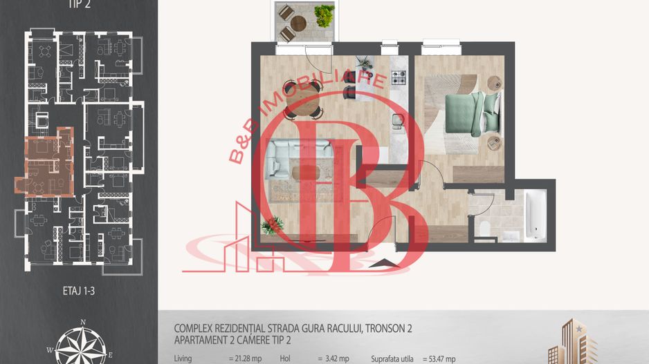 2 camere  700 metri de Metrou Nicolae Teclu - Schiță 12