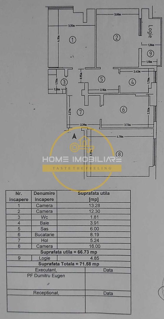 Apartament 3 cam. Decomandat, et.3/8 70 MP Dacia - Statia Bicaz - Poză 8