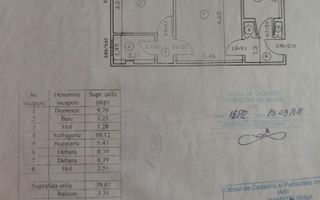 PACURARI- APARTAMENT CU 2 CAMERE - MOBILAT/UTILAT - Schiță 16