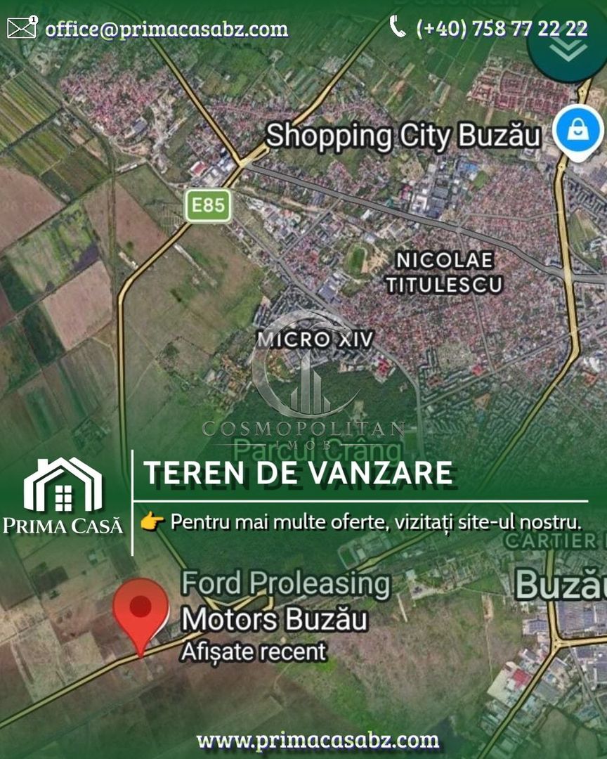 Teren intravilan Calea Eroilor iesire spre Ploiesti 24.000mp d=200m la DN 2 E85 - Poză 1