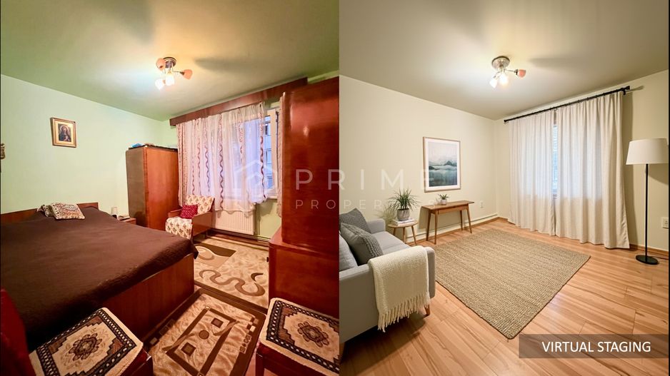 Apartament 3 camere, etaj 1/4, strada Banat, Tudor - Poză 2