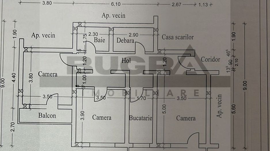 Apartament. 3 camere, 74 mp, zona Mc Donalds - Poză 10