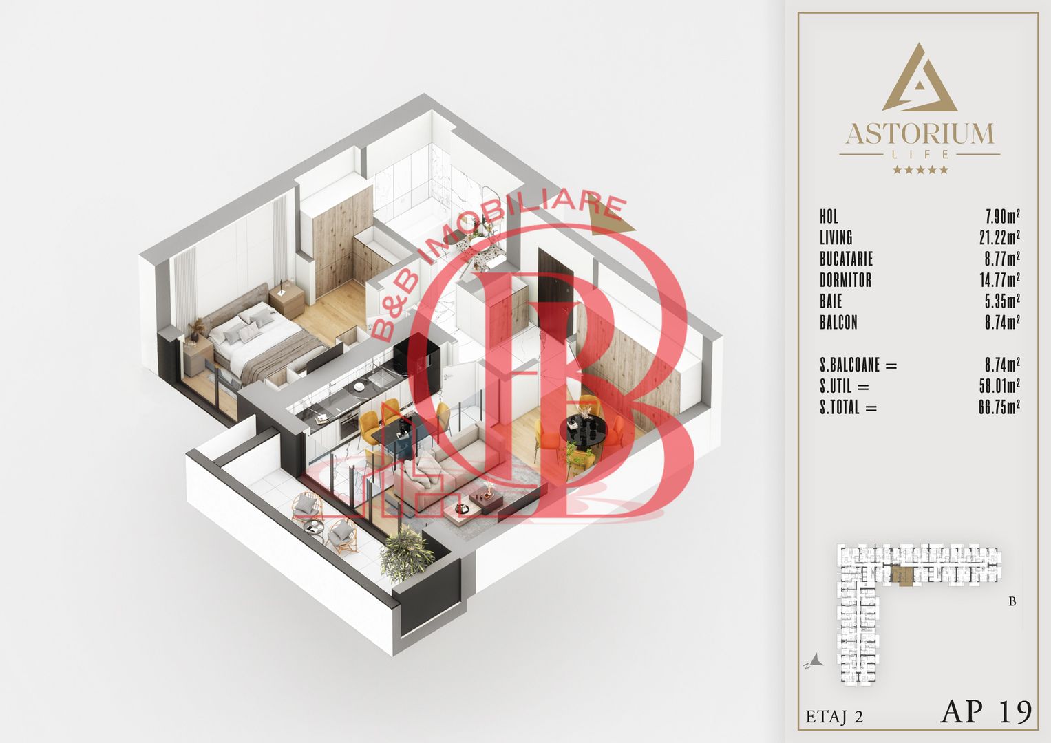 2 camere  proiect premium titan pallady - Schiță 6