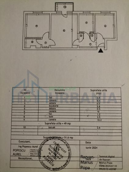 Apartament 3 camere semidecomandat, etaj 3, Zona Zimbru, Iași - Poză 1