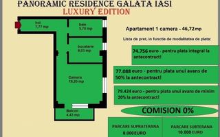 Apartament decomandat de vanzare in Iasi, Galata, 46.72 mp, bloc nou - Poză 2