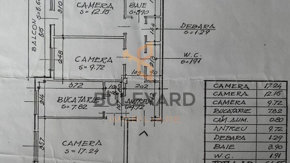 Apartament cu 3 camere decomandate, zona Kaufland Marasti! - Schiță 7