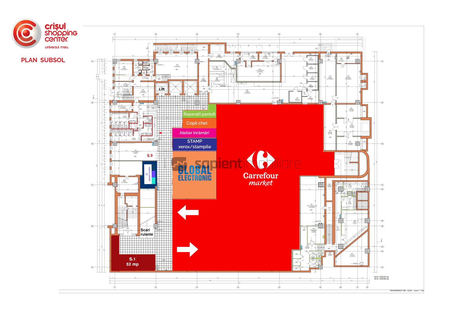 Sapient | Spatii comerciale in centrul comercial - Crisul Center - Poză 2