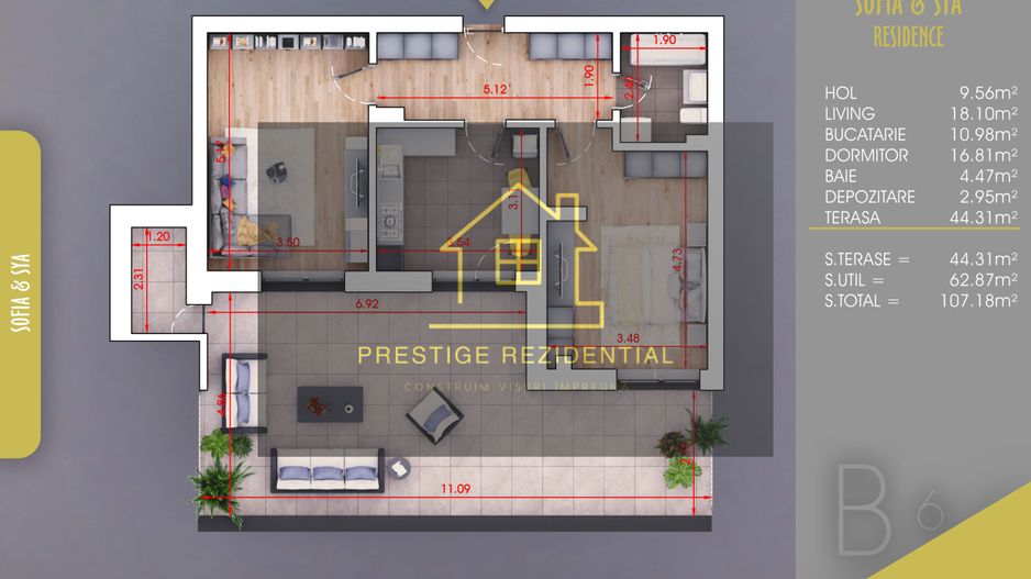 Apartament 2 camere SUPERB cu TERASA,Finalizat,Pallady-Metrou - Poză 1