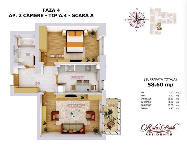 Inchiriere apartament 2 camere ROTAR PARK - Poză 1