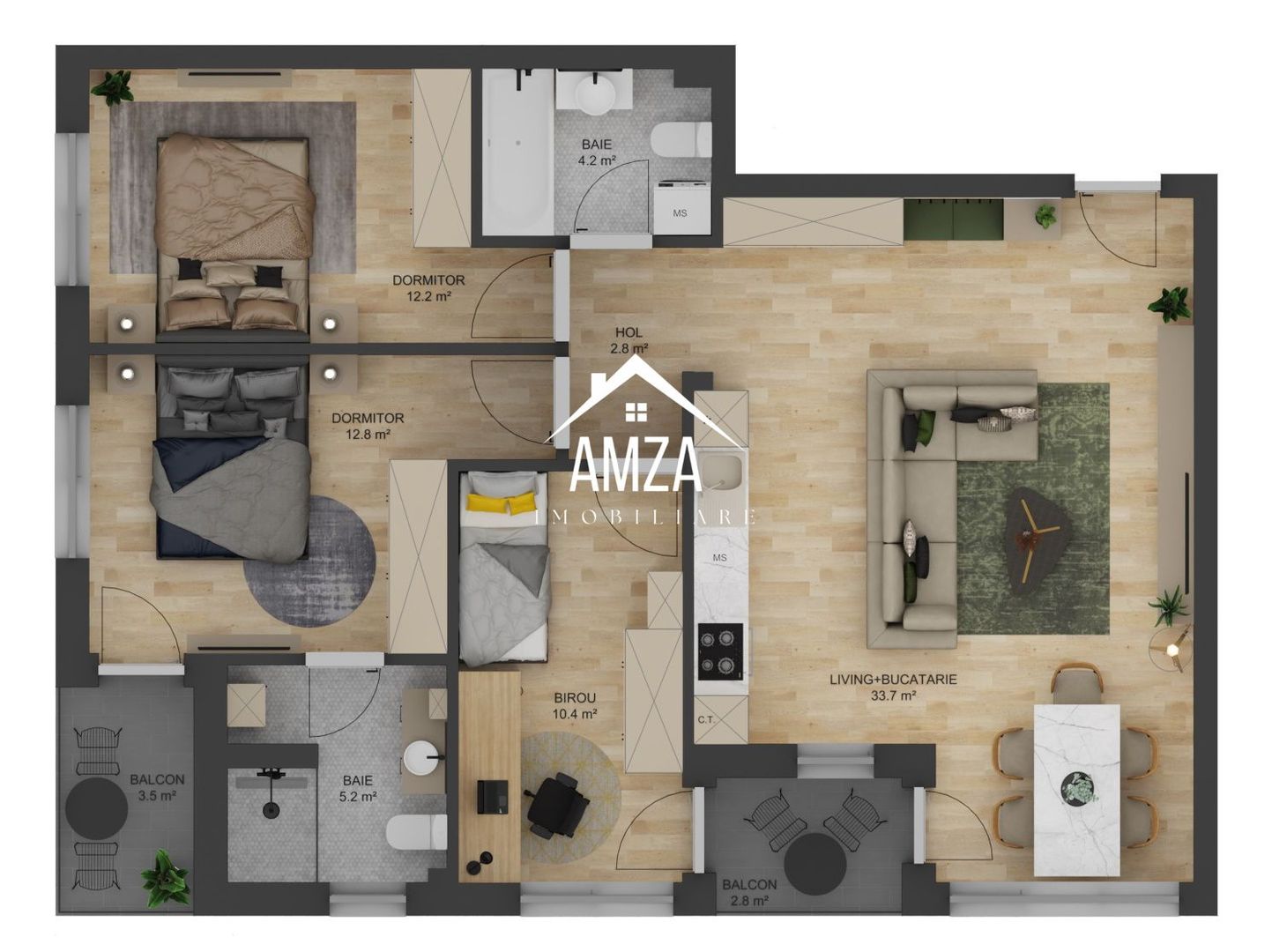 Apartament 4 camere – Șelimbăr, str. Doamna Stanca - Poză 1