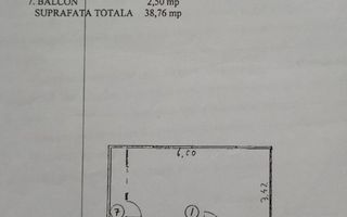 Garsonieră 40 mp | etaj 1/4 | Virtutii - Schiță 14