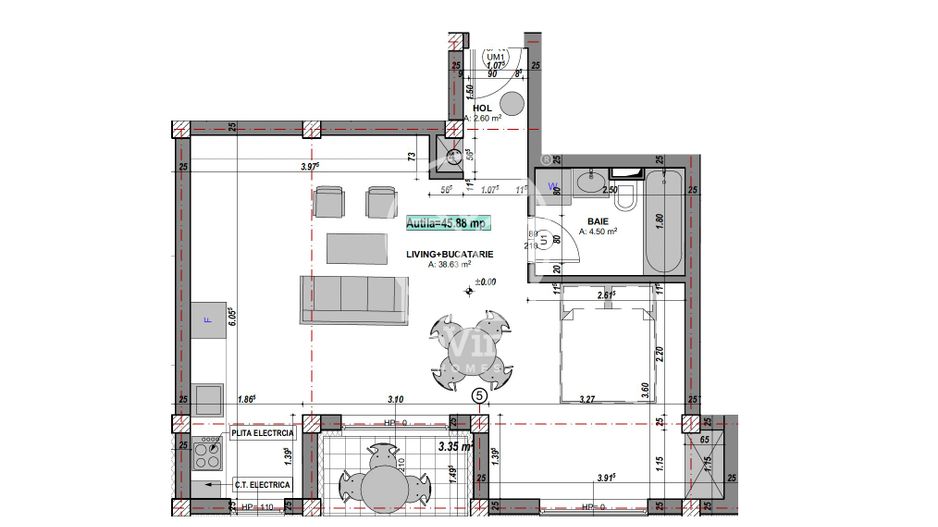 Apartament 2 camere,  etaj 1, logie  (YND-25C-GIO-ap.7) - Poză 2