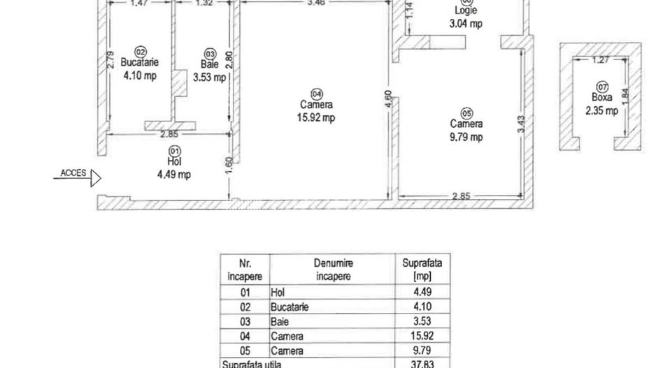 Apartament 2 camere Dacia, etaj intermediar - Poză 13