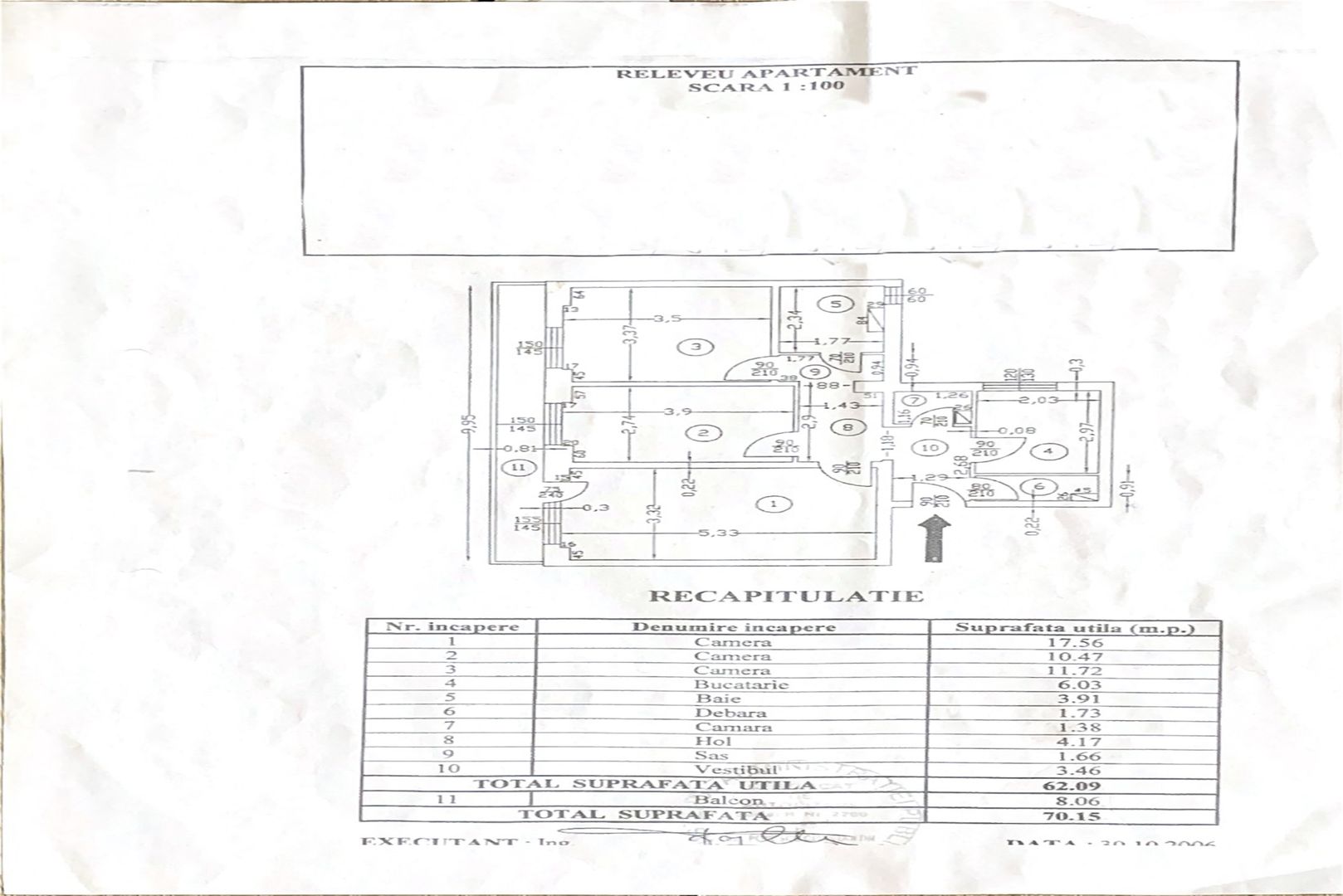 Apartament 3 camere, de vanzare, langa metrou, Dr. Taberei - Schiță 11