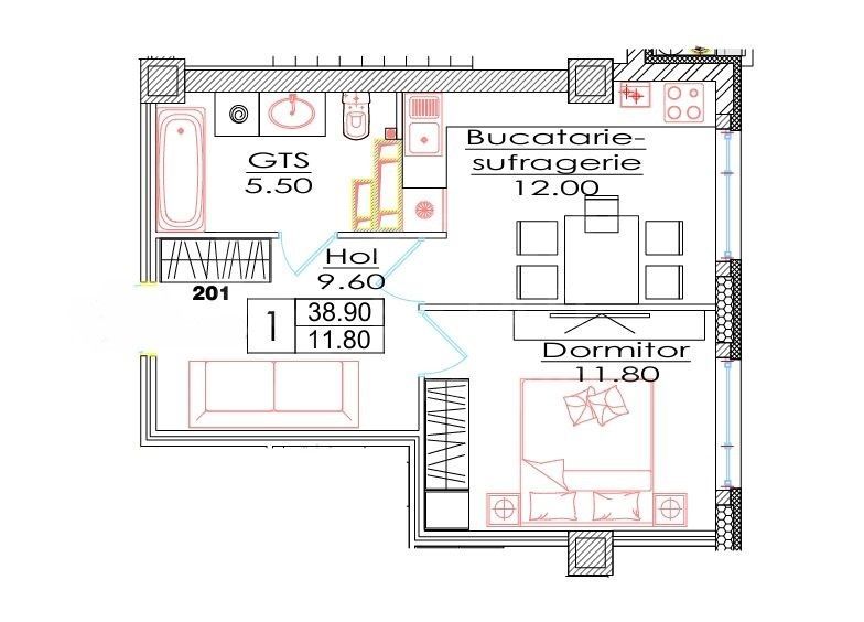 Vânzare, apartament, 1 cameră, str. Ialoveni, Telecentru - Poză 3