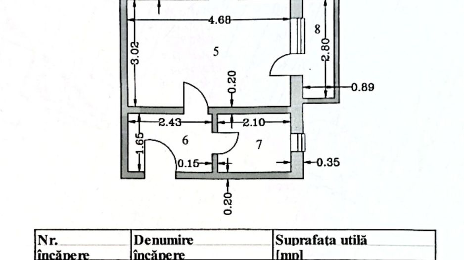 Apartament cu 3 camere, etaj 4, VASLUI zona CENTRU; - Poză 8