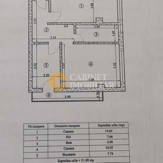 2 CAMERE DECOMANDAT - MOARA DE VANT - BLOC NOU INTABULAT - ETAJUL 2 - Poză 8